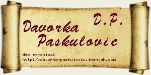Davorka Paskulović vizit kartica